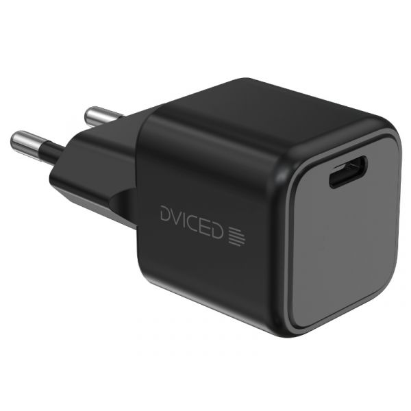 Dviced Wall charger 30W GaN USB-C EU w cable, Black (DV221005)